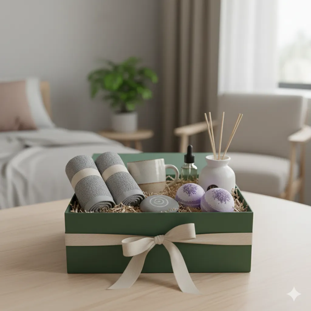 Relaxation Retreat box with calming accessories